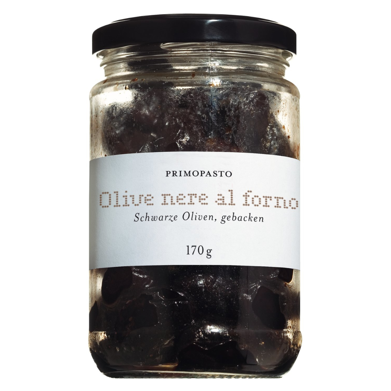 Schwarze Oliven, im Ofen getrocknet