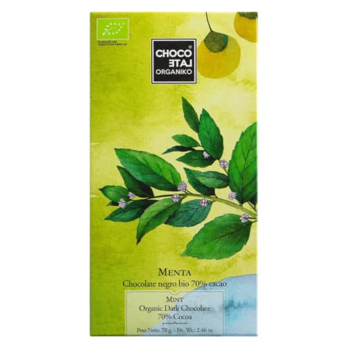 Zartbitterschokolade mit Minze, Bio