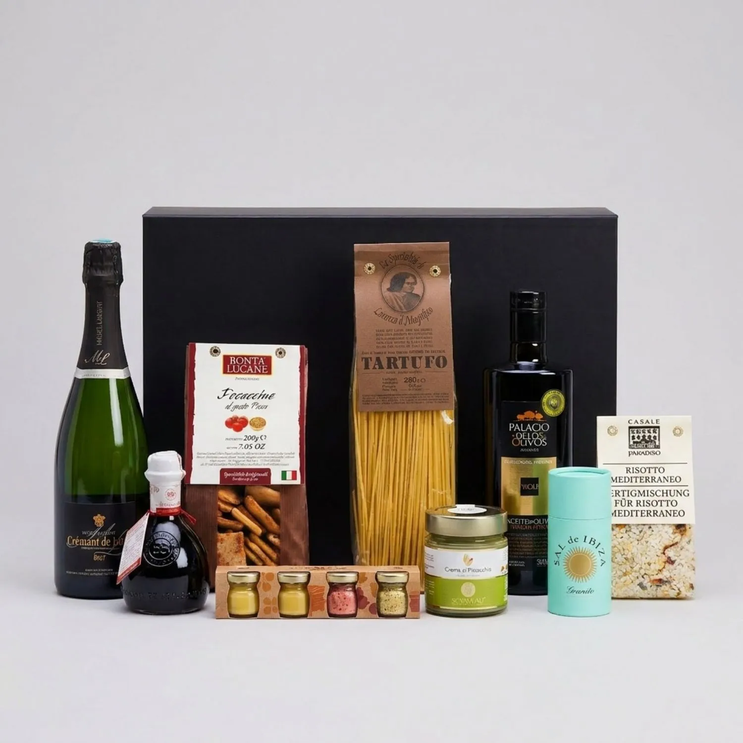 Geschenkkorb La Dolce Vita mit Köstlichkeiten aus Italien und Spanien