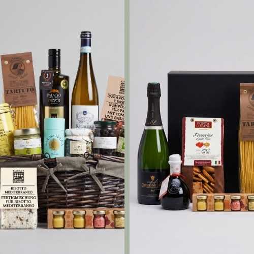 Verschiedene Geschenkkörbe zum verschicken