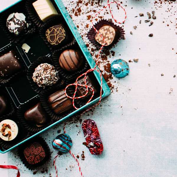 Geschenkkorb mit Süßigkeiten