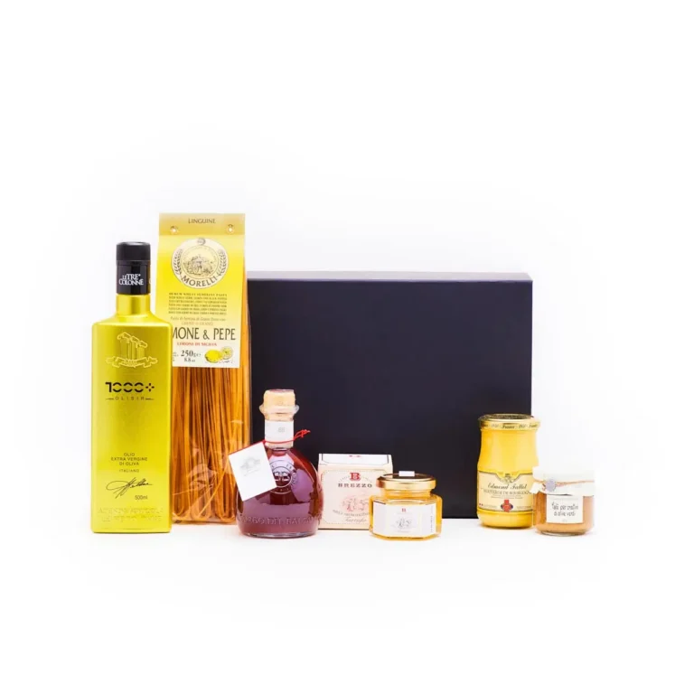 Hochwertige Geschenkbox für Kunden und Geschäftspartner in Goldakzenten